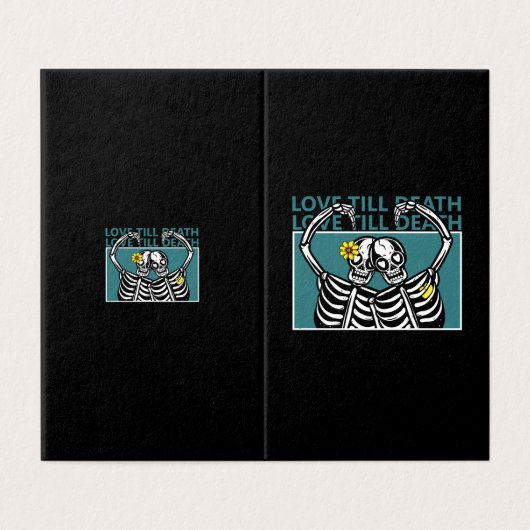 Funny Love Skeleton Anniversaire Card (Outside Unfolded)