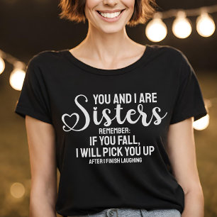Funny Loving Sister Quote Als je Herfst Hart Scrip T-shirt