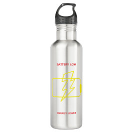 Funny Low Battery Stainless Steel Bottle Waterfles