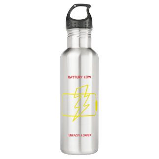 Funny Low Battery Stainless Steel Bottle Waterfles