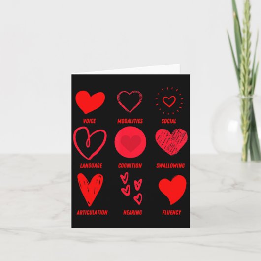 Funny Lsp Speech Language Pathologist Valentines  Kaart (Voorkant)