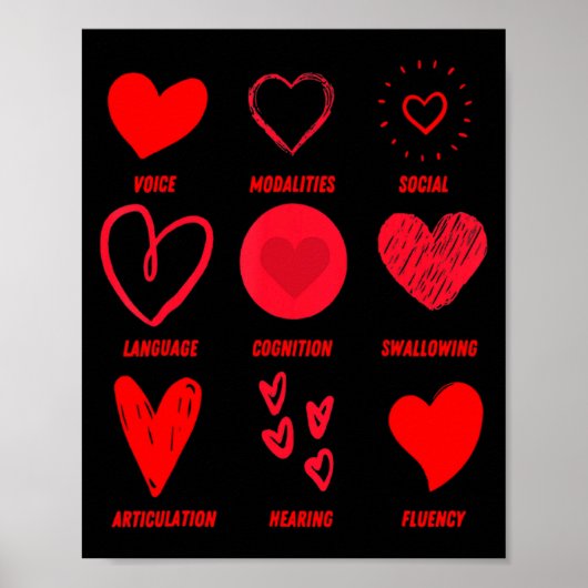 Funny Lsp Speech Language Pathologist Valentines Poster (Voorkant)