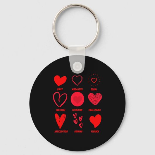 Funny Lsp Speech Language Pathologist Valentines  Sleutelhanger (Voorkant)