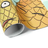 Funny LTCartoons Pineapple Pizza Comic Cadeaupapier (Rol Hoek)