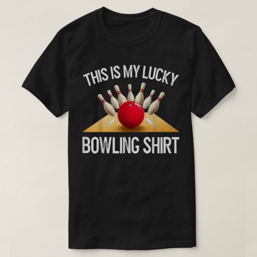 Funny LUCKY BOWLING Team Retro Gift 1053 T-shirt (Design voorkant)