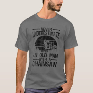 Funny Lumberjack Art Mannen Papa Chainzaag Arboris T-shirt