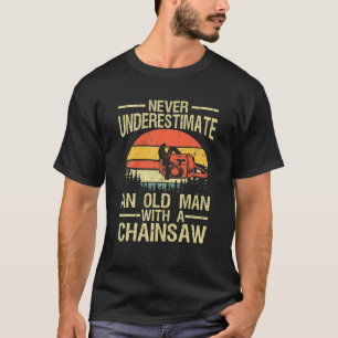 Funny Lumberjack Art Mannen Papa Chainzaag Arboris T-shirt