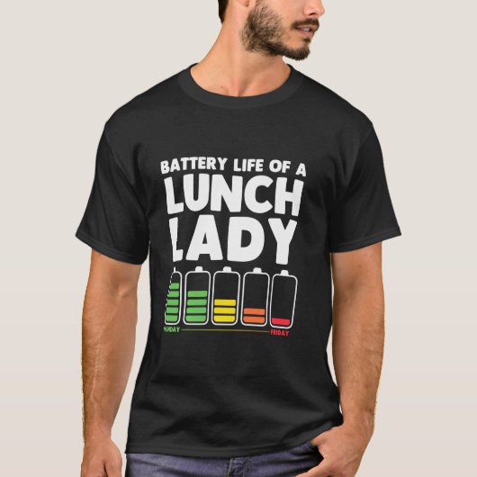 Funny Lunch Lady voor mannen Cafeteria Lunch Mon T-shirt (Voorkant)