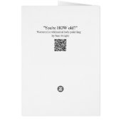 Funny Lying carte Anniversaire (Dos)