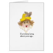 Funny Lying carte Anniversaire (Devant)