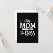 Funny Ma is Moederdag van Boss Kaart (Voorkant / Achterkant in situ)