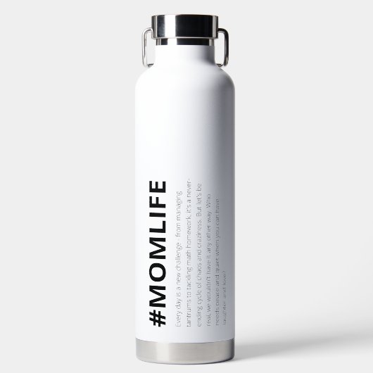 Funny Ma Life Hashtag Large Waterfles (Voorkant)