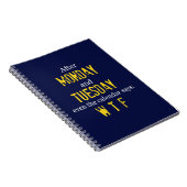 Funny Maandag Dinsdag, WTF Spiral Notebook Notitieboek (Rechterzijde)