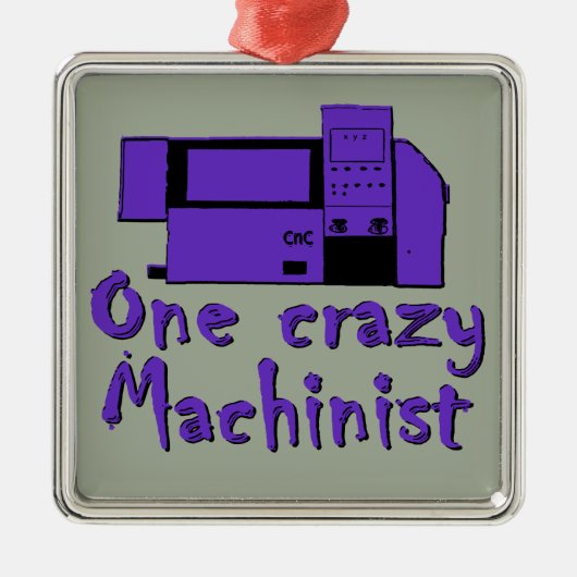 Funny Machinist Metalen Ornament (Voorkant)