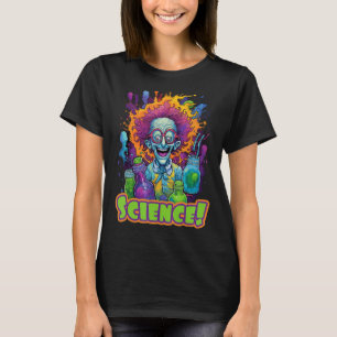 Funny Mad Scientist Cartoon Retro Science T-shirt
