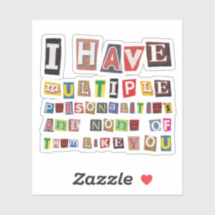 Funny Magazine breidt letters uit Sticker