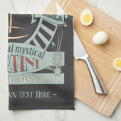 Funny Magical Martini Cocktail Personalized Kitche Theedoek (Quarter Fold)