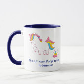 Funny Magical Unicorn Poop Custom Mok (Links)