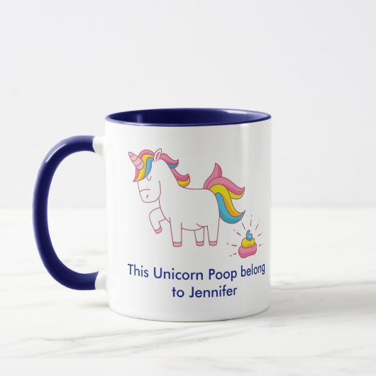 Funny Magical Unicorn Poop Custom Mok (Links)
