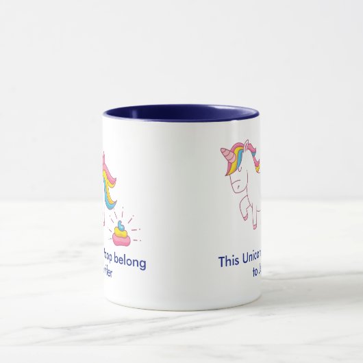 Funny Magical Unicorn Poop Custom Mok (Midden)