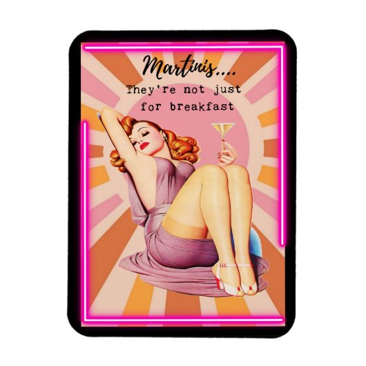 Funny Magnet Best Friend Gift "Martinis" (Vertical)