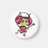 Funny Magnet met Guitar Player Bee Magneet (Voorkant)