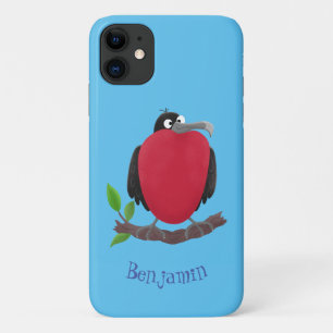 Funny magnificous frigate bird cartoon iPhone 11 hoesje