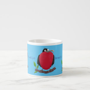 Funny magnificous frigate bird cartoon espresso kop
