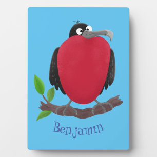 Funny magnificous frigate bird cartoon fotoplaat
