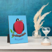 Funny magnificous frigate bird cartoon fotoplaat (Zijkant)