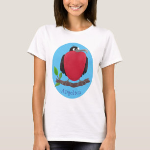 Funny magnificous frigate bird cartoon t-shirt
