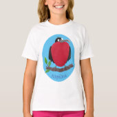 Funny magnificous frigate bird cartoon t-shirt (Voorkant)