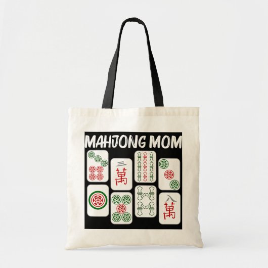 Funny Mahjong Gift voor moeder Tile Game Lover Tote Bag (Voorkant)