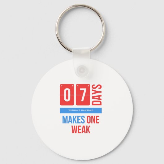 Funny mahjong hobby sleutelhanger (Voorkant)