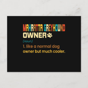 Funny Mahratta Greyhound Vintage Retro Dog mama pa Briefkaart