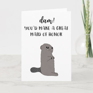 Funny Maid Of Honor Proposal Card Kaart