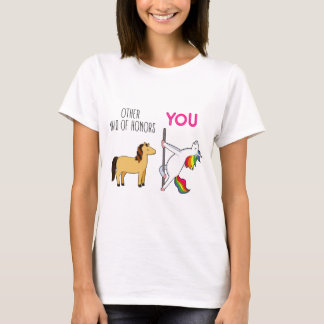 Funny Maid of Honor proposal, Cute Unicorn T-shirt