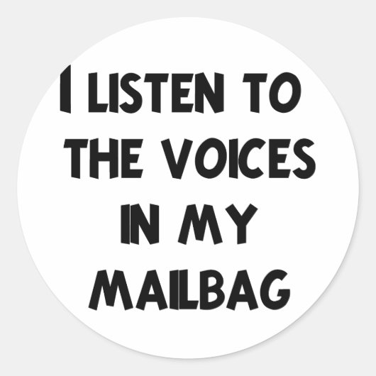 Funny Mail Carrier T-shirts en geschenken Ronde Sticker (Voorkant)