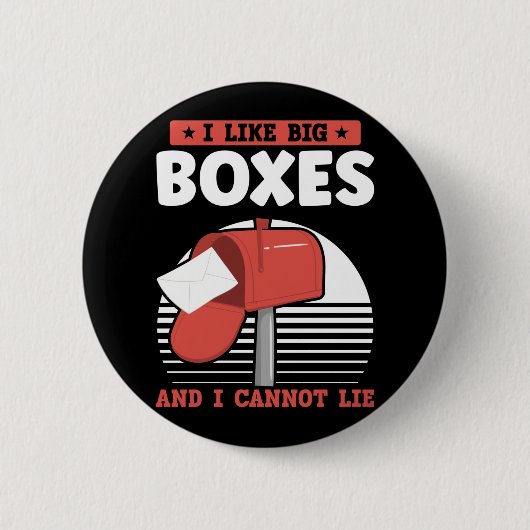 Funny Mailman Postal Worker Mail Carrier Ronde Button 5,7 Cm (Voorkant)