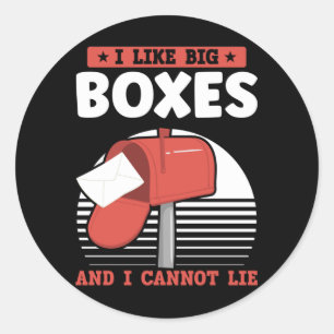 Funny Mailman Postal Worker Mail Carrier Ronde Sticker