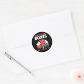 Funny Mailman Postal Worker Mail Carrier Ronde Sticker (Envelop)