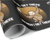 Funny Mailman Sloth Postal Worker Cadeaupapier (Rol Hoek)