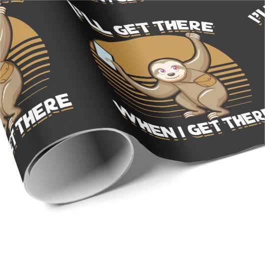 Funny Mailman Sloth Postal Worker Cadeaupapier (Rol Hoek)