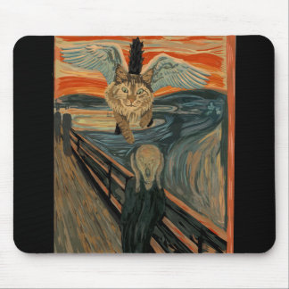 Funny Maine Coon Cat the Scream Muismat