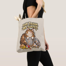 Funny Maine Coon Cat - Your Trash My Buffet