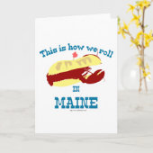 Funny Maine Lobster Roll Kaart (Gele Bloem)
