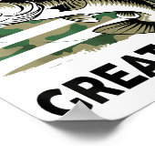 Funny Make Fishing Great Again Camo B Fish America Poster (Hoek)