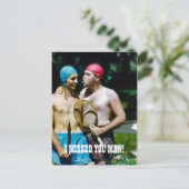 FUNNY MALE BONDING GUY BUDDIES POST COVID BRIEFKAART (Staand voorkant)