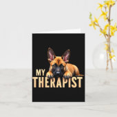 Funny Malinois Puppy My Therast Belgian Shepherd D Kaart (Gele Bloem)