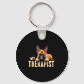 Funny Malinois Puppy My Therast Belgian Shepherd D Sleutelhanger (Voorkant)